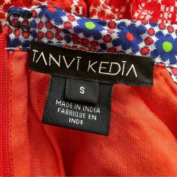 Anthropologie Tanvi Kedia patterned chiffon maxi dress 408 - Picture 10 of 12